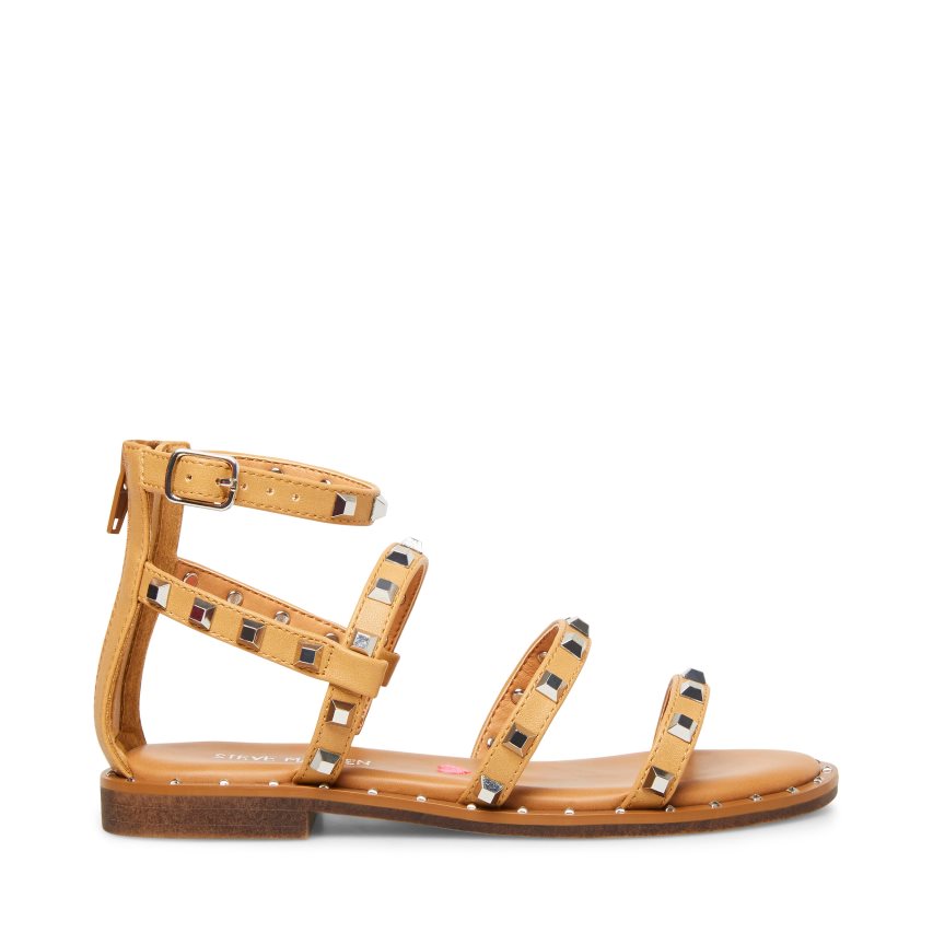 Brown Steve Madden Jtravel Kids\' Flat Sandals | PH 5126ZBY